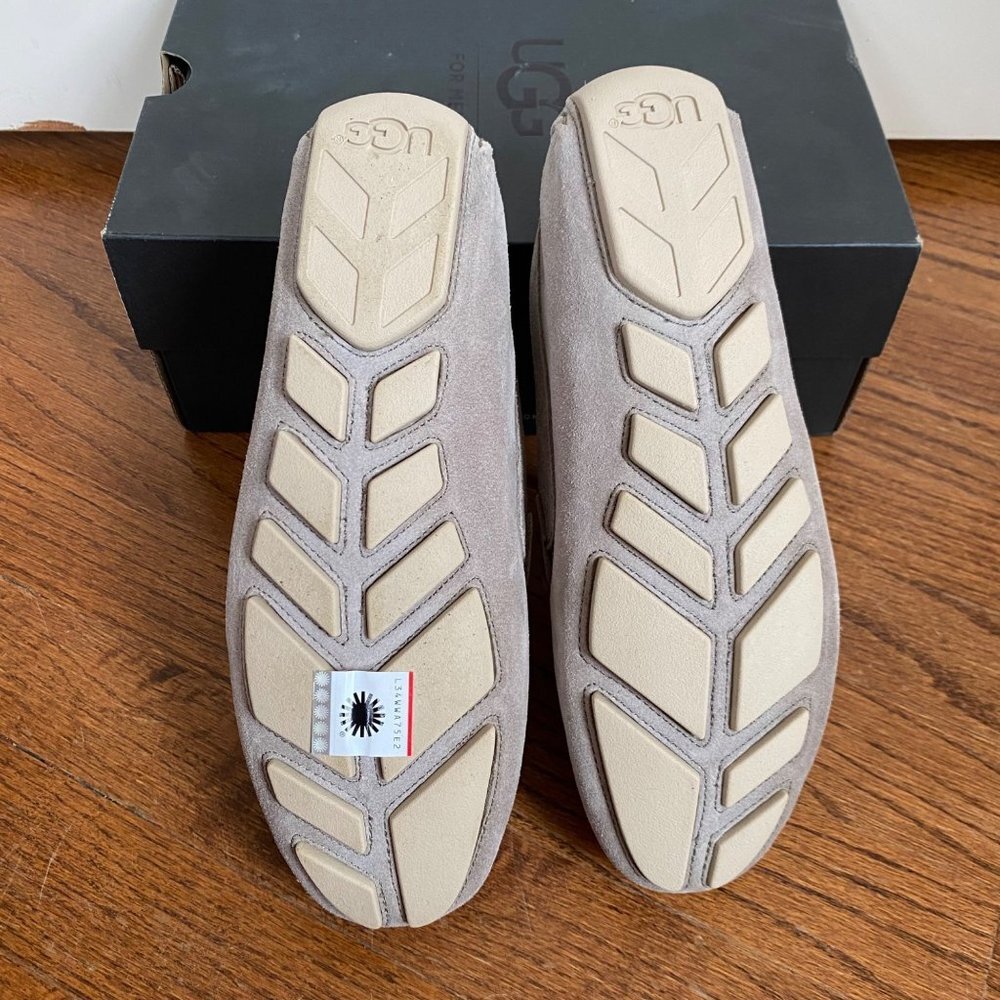 UGG Loafers Leather Suede Moccasins Henrick Gray Slip-ons Gray Mens Size 7 New - Picture 10 of 12
